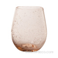 bubble glass stemless wine glass